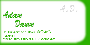 adam damm business card